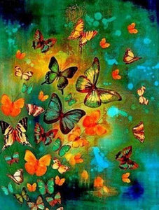 Diamond Painting | Diamond Painting - Colorful Butterflies | animals butterflies Diamond Painting Animals | FiguredArt