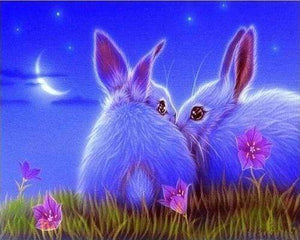 Diamond Painting | Diamond Painting - Cute Rabbits | animals Diamond Painting Animals rabbits | FiguredArt