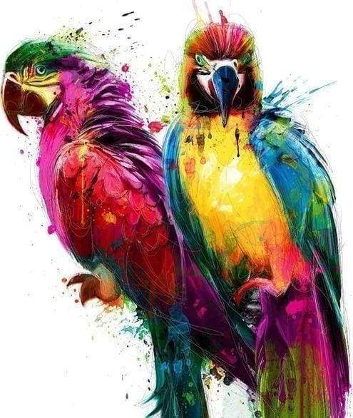 Diamond Painting | Diamond Painting - Design Parrots | animals birds Diamond Painting Animals parrots | FiguredArt