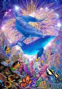 Diamond Painting | Diamond Painting - Dolphins | animals Diamond Painting Animals dolphins | FiguredArt