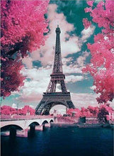 Load image into Gallery viewer, Diamond Painting | Diamond Painting - Eiffel Tower and Flowers | cities Diamond Painting Cities Diamond Painting Romance flowers romance |