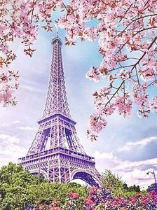 Diamond Painting | Diamond Painting - Eiffel Tower in Spring | cities Diamond Painting Cities Diamond Painting Romance romance | FiguredArt