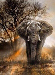 Diamond Painting | Diamond Painting - Elephant in the Savanna | animals Diamond Painting Animals elephants | FiguredArt
