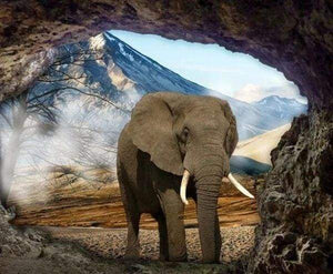 Diamond Painting | Diamond Painting - Elephant View | animals Diamond Painting Animals elephants | FiguredArt