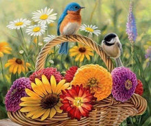 Load image into Gallery viewer, Diamond Painting | Diamond Painting - Flowers and Birds on the basket | animals Diamond Painting Animals | FiguredArt