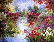 Load image into Gallery viewer, Diamond Painting | Diamond Painting - Flowers and Lake | Diamond Painting Flowers flowers | FiguredArt