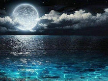 Load image into Gallery viewer, Diamond Painting | Diamond Painting - Full Moon and Sea Reflection | Diamond Painting Landscapes landscapes | FiguredArt