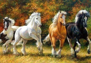 Diamond Painting | Diamond Painting - Horses galloping | animals Diamond Painting Animals horses | FiguredArt