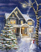Load image into Gallery viewer, Diamond Painting | Diamond Painting - House decorated for Christmas | christmas Diamond Painting Landscapes landscapes | FiguredArt