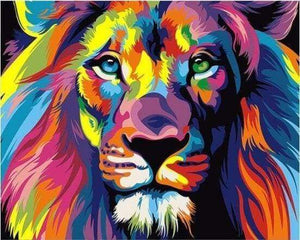Diamond Painting | Diamond Painting - Lion Pop Art | animals Diamond Painting Animals lions pop art | FiguredArt