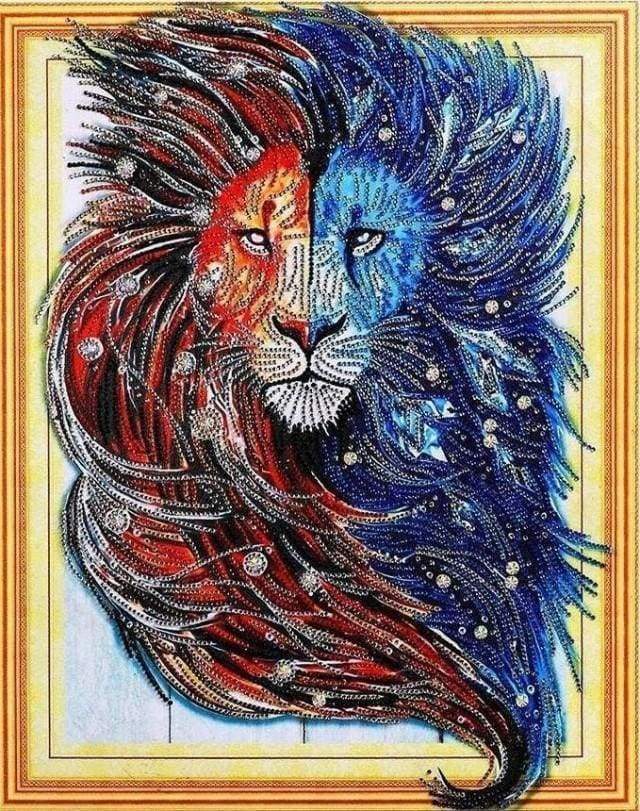 Diamond Painting | Diamond Painting - Lion Style | animals Diamond Painting Animals lions | FiguredArt
