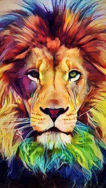 Diamond Painting | Diamond Painting - Lions Head | animals Diamond Painting Animals lions | FiguredArt