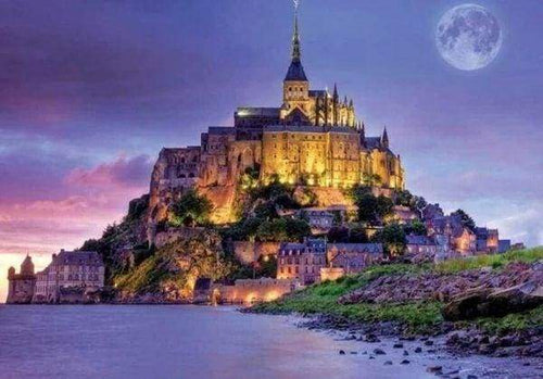 Diamond Painting | Diamond Painting - Mont Saint Michel | cities Diamond Painting Cities Diamond Painting Landscapes landscapes | FiguredArt