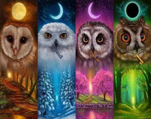 Load image into Gallery viewer, Diamond Painting | Diamond Painting - Multicolored Owls | animals Diamond Painting Animals owls | FiguredArt