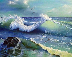 Diamond Painting | Diamond Painting - Ocean Waves | Diamond Painting Landscapes landscapes | FiguredArt