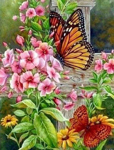 Diamond Painting | Diamond Painting - Pretty Butterflies and Flowers | animals butterflies Diamond Painting Animals Diamond Painting Flowers