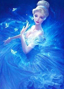 Diamond Painting | Diamond Painting - Princess in Blue | Diamond Painting Romance romance | FiguredArt