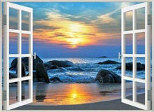 Load image into Gallery viewer, Diamond Painting | Diamond Painting - Sea View Window | Diamond Painting Landscapes landscapes | FiguredArt