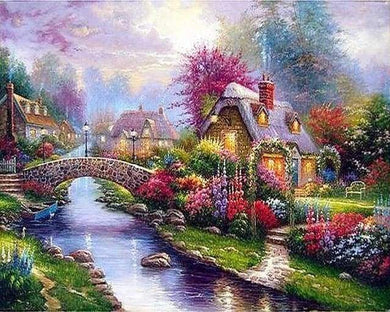 Diamond Painting | Diamond Painting - Somewhere in the Countryside | Diamond Painting Landscapes landscapes winter | FiguredArt