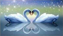 Load image into Gallery viewer, Diamond Painting | Diamond Painting - Swans and Heart | animals birds Diamond Painting Animals Diamond Painting Romance romance | FiguredArt