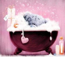 Load image into Gallery viewer, Diamond Painting | Diamond Painting - Teddy in his bath | Diamond Painting Romance romance | FiguredArt