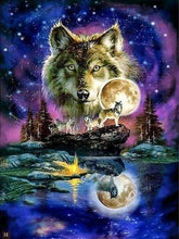 Load image into Gallery viewer, Diamond Painting | Diamond Painting - Wolves and Lunar Sky | animals Diamond Painting Animals rabbits wolves | FiguredArt