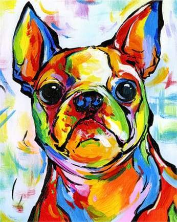 paint by numbers | Dog Portrait | animals dogs intermediate Pop Art | FiguredArt