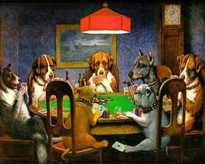 paint by numbers | Dogs playing Poker | advanced animals dogs new arrivals | FiguredArt