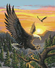 Load image into Gallery viewer, paint by numbers | Eagle at Sunrise | animals birds eagles easy landscapes | FiguredArt