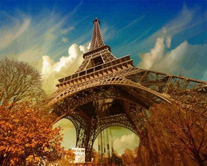 paint by numbers | Eiffel Tower in Fall | advanced cities | FiguredArt