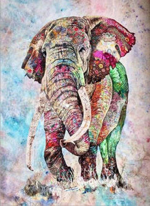 paint by numbers | Elephant Watercolor | advanced animals elephants | FiguredArt