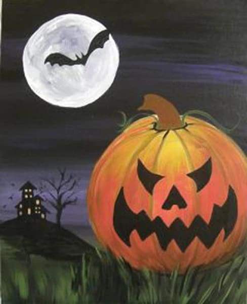 paint by numbers | Evil Halloween pumpkin | advanced halloween new arrivals | FiguredArt