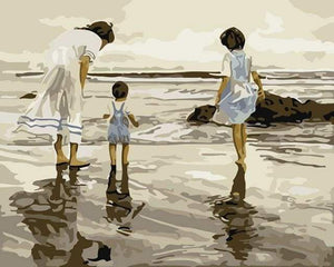 paint by numbers | Family and Seaside | easy landscapes vintage | FiguredArt