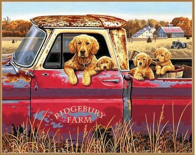 paint by numbers | Farm Dogs | animals dogs easy new arrivals | FiguredArt