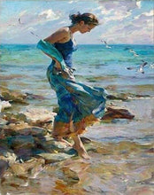 Load image into Gallery viewer, paint by numbers | Feet in water during Summer | intermediate landscapes portrait | FiguredArt