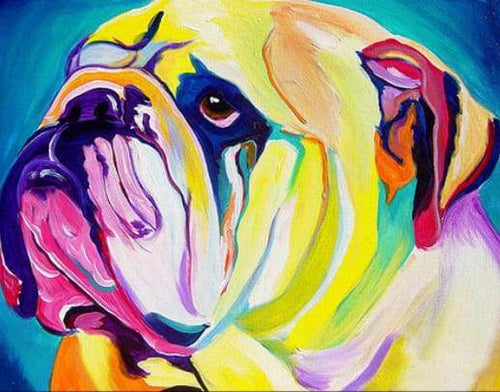 paint by numbers | Flashy dog | advanced animals dogs | FiguredArt