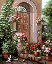 Load image into Gallery viewer, paint by numbers | Flower on the Porch | flowers intermediate | FiguredArt