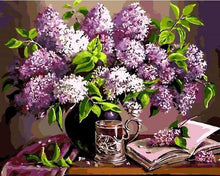 Load image into Gallery viewer, paint by numbers | Flowers and book | flowers intermediate | FiguredArt