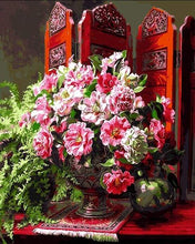 Load image into Gallery viewer, paint by numbers | Flowers and Chinese style interior | advanced flowers | FiguredArt