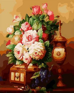 paint by numbers | Flowers and Grapes | easy flowers new arrivals | FiguredArt