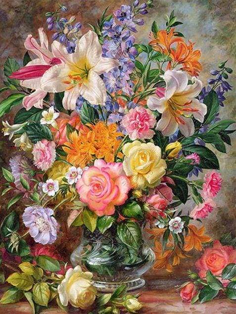 paint by numbers | Flowers in All colors | advanced flowers new arrivals | FiguredArt