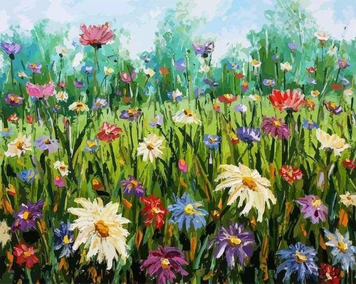 paint by numbers | Flowers in the Countryside | advanced flowers new arrivals | FiguredArt