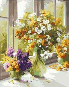 paint by numbers | Flowers in the Kitchen | flowers intermediate | FiguredArt