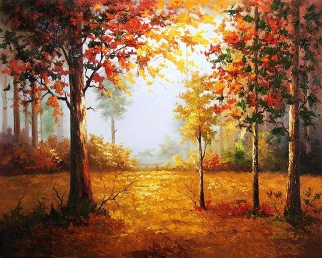 paint by numbers | Forest in Autumn | advanced landscapes | FiguredArt