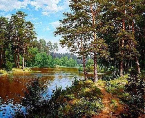 paint by numbers | Forest landscape Summer time | advanced landscapes | FiguredArt