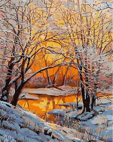 paint by numbers | Fresh Air in Winter Forest | advanced landscapes | FiguredArt