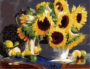 paint by numbers | Fruit and Sunflowers | easy flowers | FiguredArt
