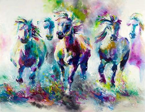 paint by numbers | Galloping Horses | advanced animals horses | FiguredArt