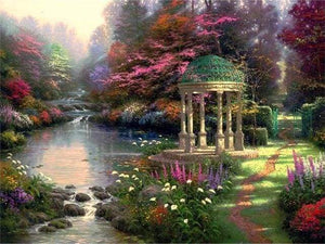 paint by numbers | Garden and River | advanced landscapes new arrivals | FiguredArt