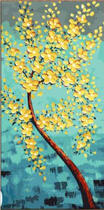 paint by numbers | Gold Money Tree | intermediate trees | FiguredArt